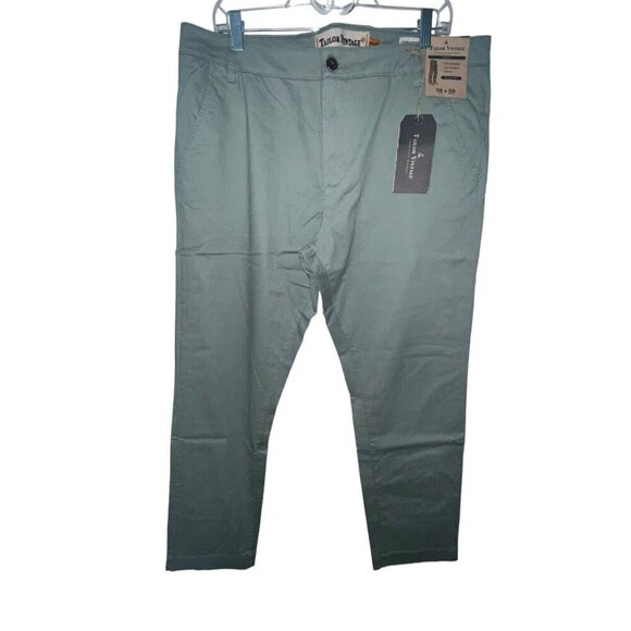 Tailor Vintage Connecticut Originals Slim Fit Chinois Green Pants Men Size 36x30